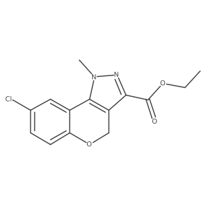 ethyl 8-chloro-1-methyl-4H-chromeno[4,3-c]pyrazole-3-carboxylate结构式