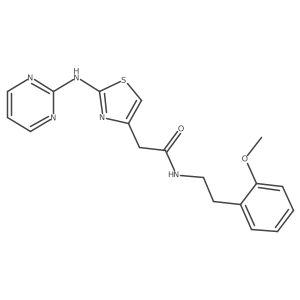 N-(2-methoxyphenethyl)-2-(2-(pyrimidin-2-ylamino)thiazol-4-yl)acetamide Structure