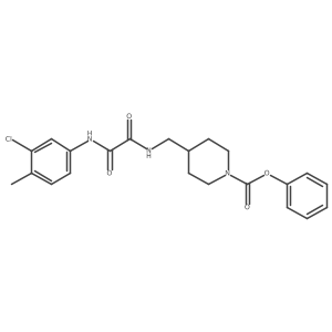 Phenyl 4-((2-((3-chloro-4-methylphenyl)amino)-2-oxoacetamido)methyl)piperidine-1-carboxylate Structure