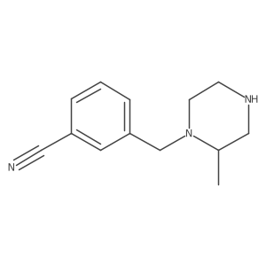 3-[(2-Methylpiperazin-1-yl)methyl]benzonitrile Structure