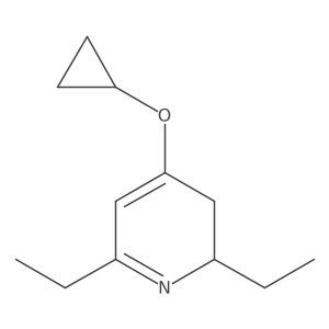 4-Cyclopropoxy-2,6-diethyl-2,3-dihydropyridine结构式