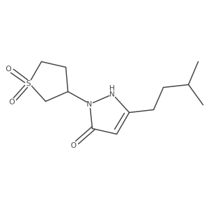 1-(1,1-dioxidotetrahydrothiophen-3-yl)-3-(3-methylbutyl)-1H-pyrazol-5-ol结构式