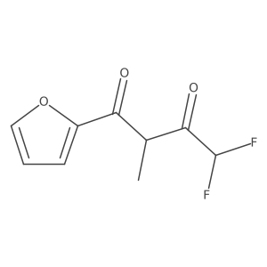 4,4-Difluoro-1-(furan-2-yl)-2-methylbutane-1,3-dione Structure
