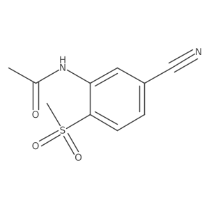N-(5-cyano-2-methanesulfonylphenyl)acetamide结构式