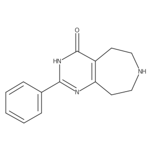 2-Phenyl-3,5,6,7,8,9-hexahydro-4H-pyrimido[4,5-d]azepin-4-one结构式
