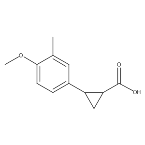 trans-2-(4-Methoxy-3-methylphenyl)cyclopropane-1-carboxylic acid结构式