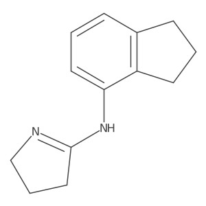 N-(2,3-dihydro-1H-inden-4-yl)-3,4-dihydro-2H-pyrrol-5-amine结构式