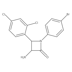 3-Amino-1-(4-bromophenyl)-4-(2,4-dichlorophenyl)azetidin-2-one结构式