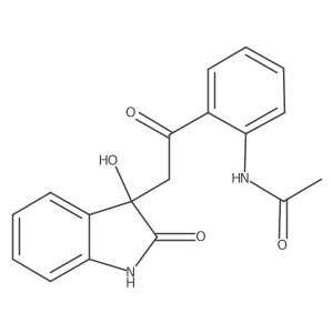 N-{2-[2-(3-hydroxy-2-oxo-2,3-dihydro-1H-indol-3-yl)acetyl]phenyl}acetamide Structure