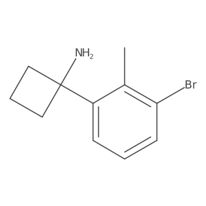 1-(3-Bromo-2-methylphenyl)cyclobutan-1-amine结构式