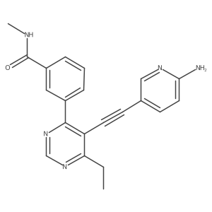 3-[5-[2-(6-Amino-3-pyridinyl)ethynyl]-6-ethyl-4-pyrimidinyl]-N-methylbenzamide Structure