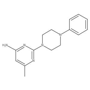 6-Methyl-2-(4-phenylpiperazin-1-yl)pyrimidin-4-amine Structure