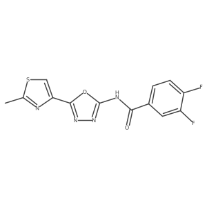 3,4-difluoro-N-[5-(2-methyl-1,3-thiazol-4-yl)-1,3,4-oxadiazol-2-yl]benzamide Structure