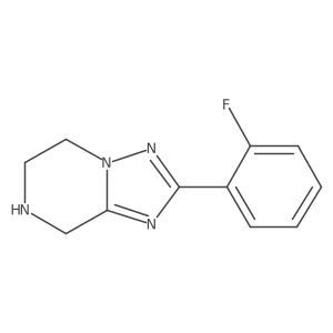 [1,2,4]Triazolo[1,5-a]pyrazine, 2-(2-fluorophenyl)-5,6,7,8-tetrahydro- Structure