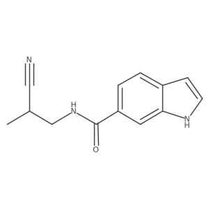 N-(2-cyanopropyl)-1H-indole-6-carboxamide结构式