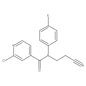 2-chloro-N-(2-cyanoethyl)-N-(4-fluorophenyl)pyridine-4-carboxamide结构式