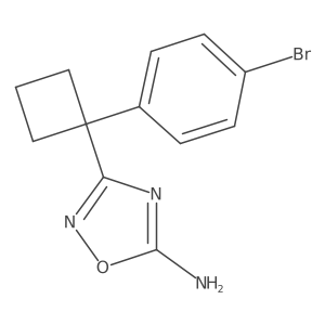 3-[1-(4-Bromophenyl)cyclobutyl]-1,2,4-oxadiazol-5-amine结构式