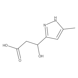 3-hydroxy-3-(5-methyl-1H-pyrazol-3-yl)propanoic acid Structure
