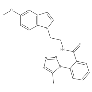 N-[2-(5-methoxy-1H-indol-1-yl)ethyl]-2-(5-methyl-1H-1,2,3,4-tetraazol-1-yl)benzamide Structure