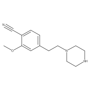 2-Methoxy-4-[2-(piperazin-1-yl)ethyl]benzonitrile Structure