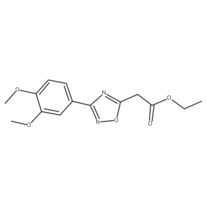 Ethyl 2-[3-(3,4-dimethoxyphenyl)-1,2,4-oxadiazol-5-yl]acetate结构式