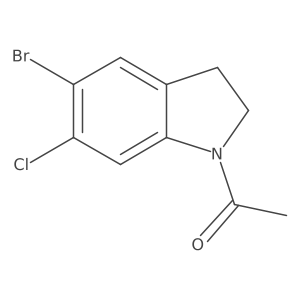 1-(5-bromo-6-chloro-2,3-dihydro-1H-indol-1-yl)ethan-1-one Structure
