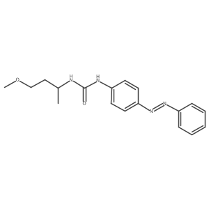 Urea, N-(3-methoxy-1-methylpropyl)-N'-[4-(2-phenyldiazenyl)phenyl]- Structure