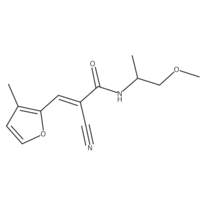 (E)-2-Cyano-N-(1-methoxypropan-2-yl)-3-(3-methylfuran-2-yl)prop-2-enamide Structure