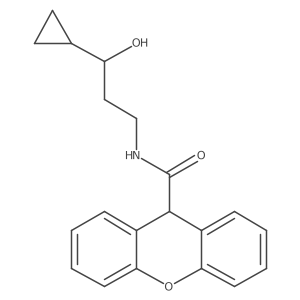 N-(3-cyclopropyl-3-hydroxypropyl)-9H-xanthene-9-carboxamide Structure