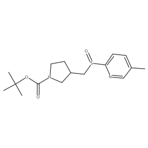 tert-Butyl 3-(((5-methylpyridin-2-yl)sulfinyl)methyl)pyrrolidine-1-carboxylate Structure