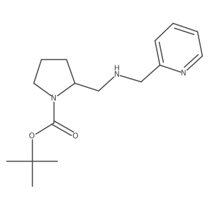 tert-Butyl 2-(((pyridin-2-ylmethyl)amino)methyl)pyrrolidine-1-carboxylate结构式