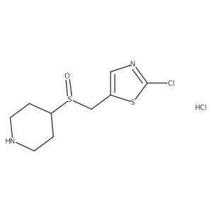 2-Chloro-5-((piperidin-4-ylsulfinyl)methyl)thiazole hydrochloride Structure