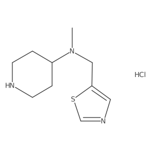 N-methyl-N-(thiazol-5-ylmethyl)piperidin-4-amine hydrochloride结构式