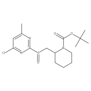 tert-Butyl 2-(((4-chloro-6-methylpyrimidin-2-yl)sulfinyl)methyl)piperidine-1-carboxylate Structure