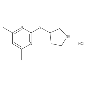 (S)-4,6-dimethyl-2-(pyrrolidin-3-ylthio)pyrimidine hydrochloride Structure