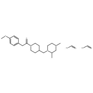1-(4-((2,4-Dimethylpiperazin-1-yl)methyl)piperidin-1-yl)-2-(4-methoxyphenyl)ethanone diformate Structure
