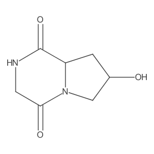 (7R)-7-Hydroxyhexahydropyrrolo[1,2-a]pyrazine-1,4-dione Structure