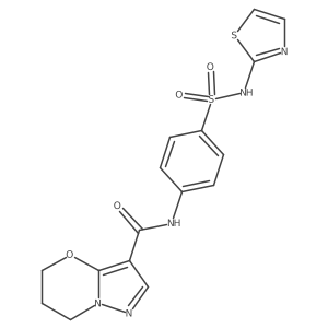 N-(4-(N-(thiazol-2-yl)sulfamoyl)phenyl)-6,7-dihydro-5H-pyrazolo[5,1-b][1,3]oxazine-3-carboxamide Structure