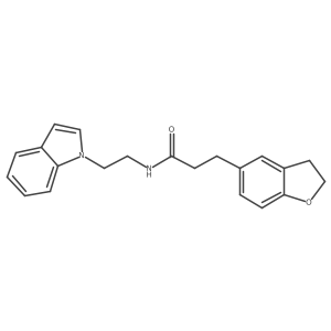 3-(2,3-dihydro-1-benzofuran-5-yl)-N-[2-(1H-indol-1-yl)ethyl]propanamide Structure