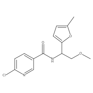 6-Chloro-N-[2-methoxy-1-(5-methylfuran-2-YL)ethyl]pyridine-3-carboxamide结构式