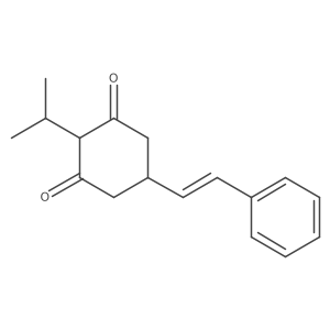 5-(2-Phenylethenyl)-2-propan-2-ylcyclohexane-1,3-dione Structure