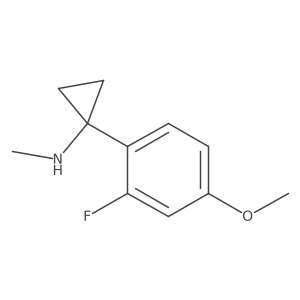 1-(2-fluoro-4-methoxyphenyl)-N-methylcyclopropan-1-amine结构式
