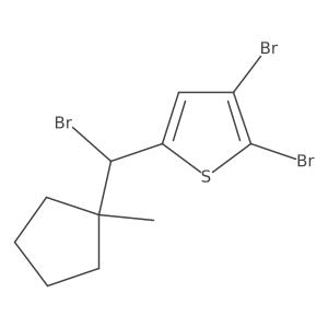 Thiophene, 2,3-dibromo-5-[bromo(1-methylcyclopentyl)methyl]- Structure