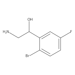 2-Amino-1-(2-bromo-5-fluorophenyl)ethan-1-ol结构式
