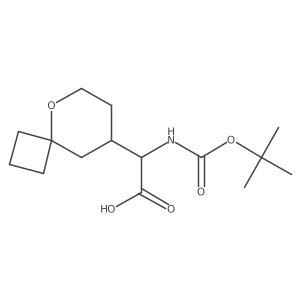 2-{[(Tert-butoxy)carbonyl]amino}-2-{5-oxaspiro[3.5]nonan-8-yl}acetic acid结构式