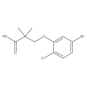 3-(5-Bromo-2-chlorophenoxy)-2,2-dimethylpropanoic acid Structure