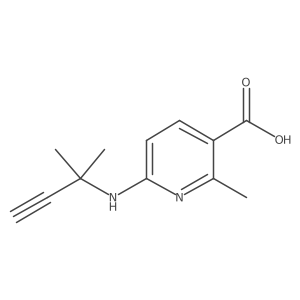 2-Methyl-6-[(2-methylbut-3-yn-2-yl)amino]pyridine-3-carboxylic acid Structure