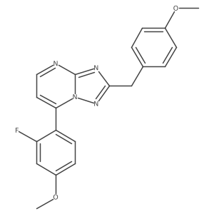 7-(2-Fluoro-4-methoxyphenyl)-2-(4-methoxybenzyl)[1,2,4]triazolo[1,5-a]pyrimidine结构式