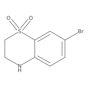 7-bromo-3,4-dihydro-2H-1lambda6,4-benzothiazine-1,1-dione结构式