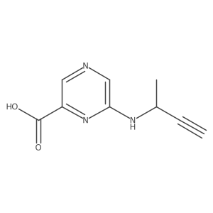 6-[(But-3-yn-2-yl)amino]pyrazine-2-carboxylic acid Structure